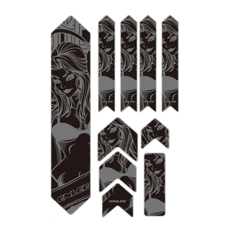 

3D Bike Frame Protection Stickers Reflective Bicycle Paster Guard Cover Stickers Wear-Resistant Anti-Skid Protector for MTB Road