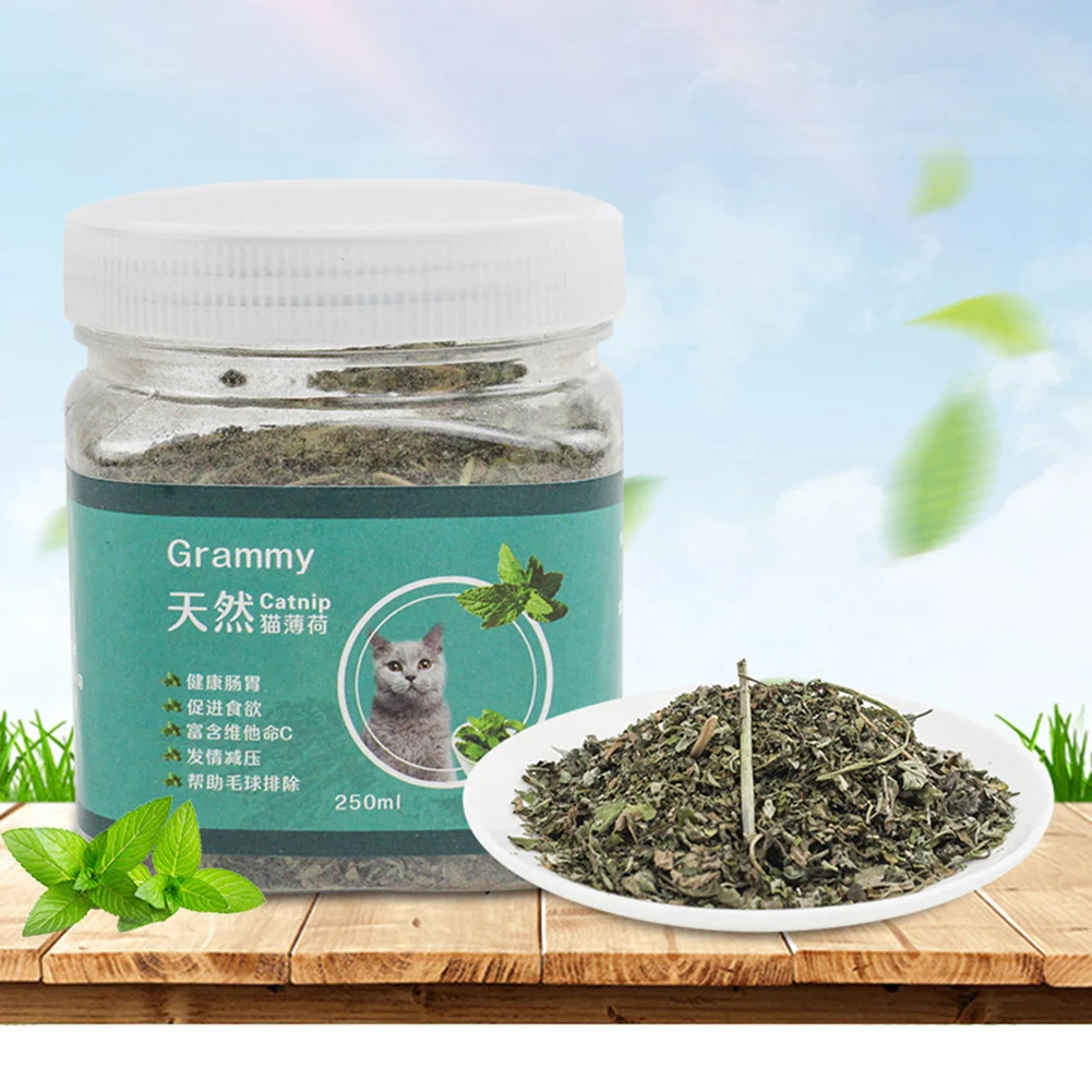 250ml Healthy Catnip Catmint Help Digestion Cats Kitten Menthol Flavor Pet Snack | Дом и сад