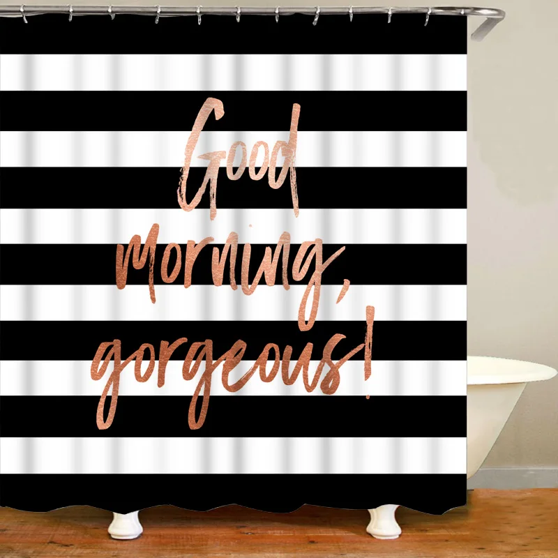 Стильные шторы для ресниц из розового золота ванной или душа набор штор с
