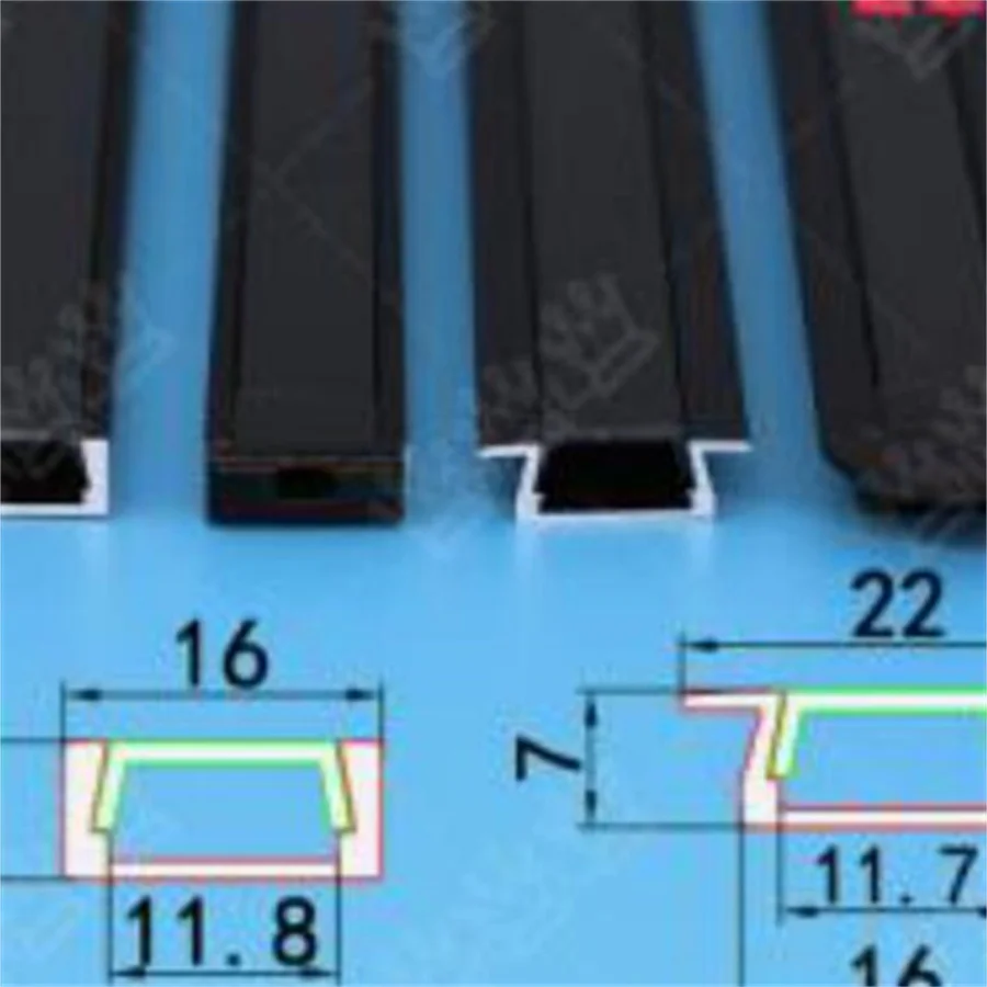 Бесплатная доставка 2 м/шт. встраиваемые 6063 анодированный Цвет декоративные