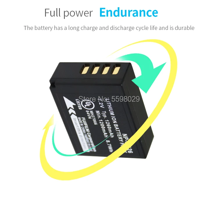 2 шт. аккумулятор для фотоаппарата 1260 мАч | Электроника