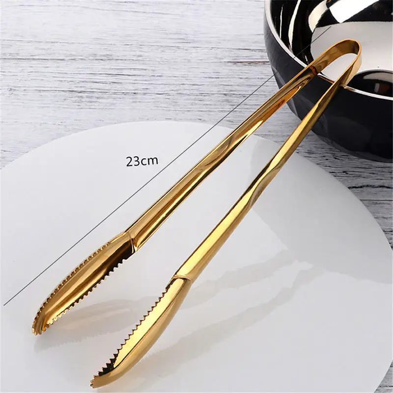 Новинка щипцы для еды из нержавеющей стали зажим барбекю антипригарные