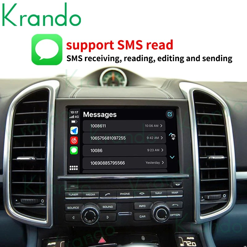 Krando беспроводной Apple Carplay BOX для Porsche Cayenne 957 955 958 PCM 3 1 4 0 адаптер Android автомобильный