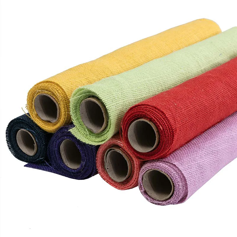 Маленькие кусочки красочные искусственный джут отделка ткань сырье льняная