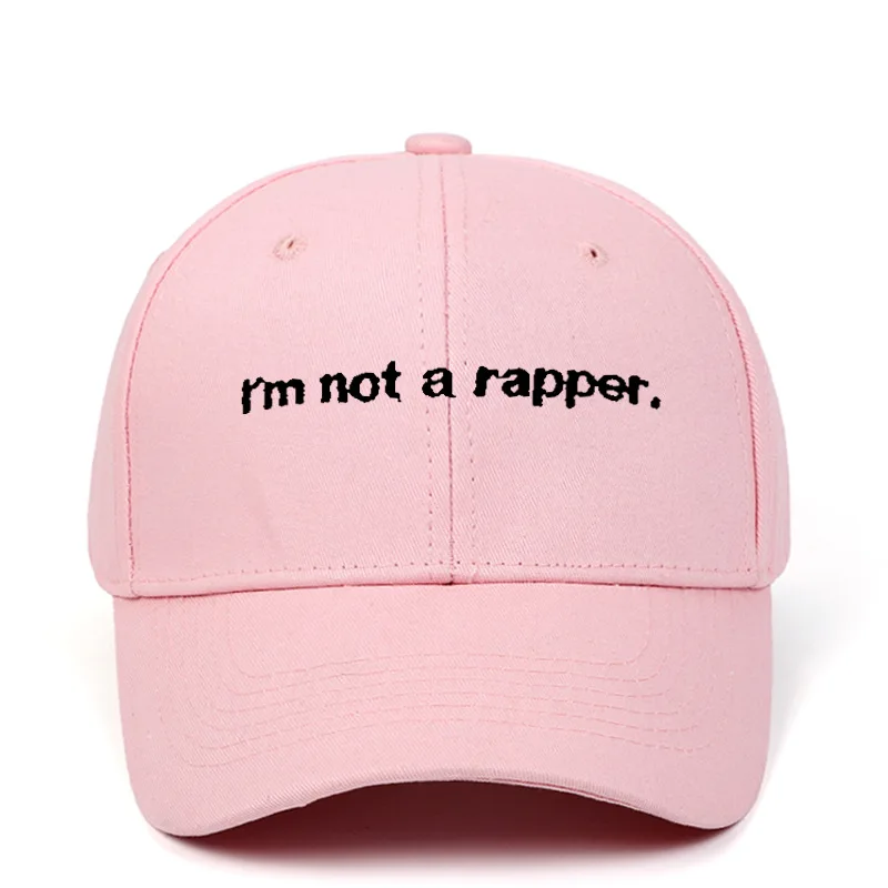 

Hats Men Women Summer CapsI`m not a rapper Printed Cap Black Caps