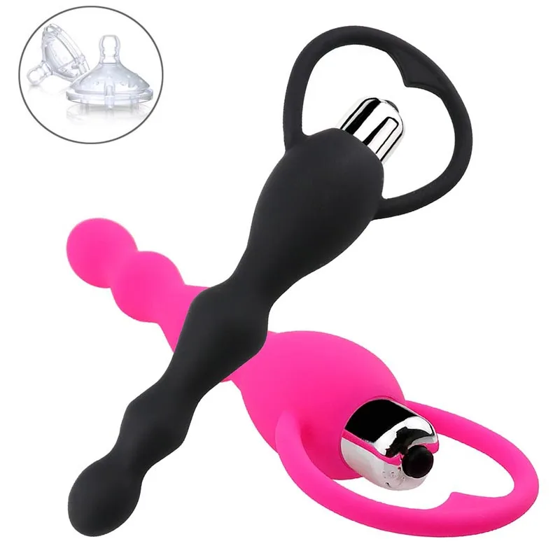 Женский анальный вибратор секс игрушки для бусин массажер простаты геев гладкая