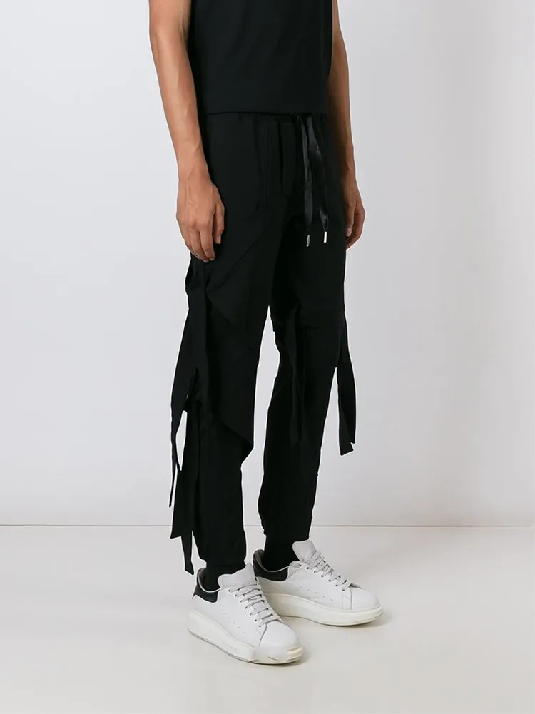 Мужская одежда Парикмахерская модная лента в комплекте повседневные брюки