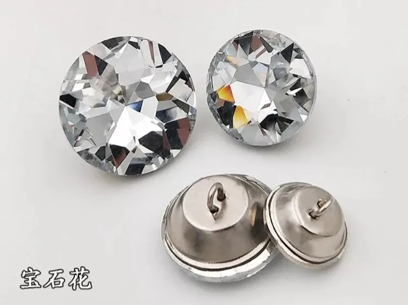 50 шт./лот высококачественные пуговицы с кристаллами драгоценных камней швейные