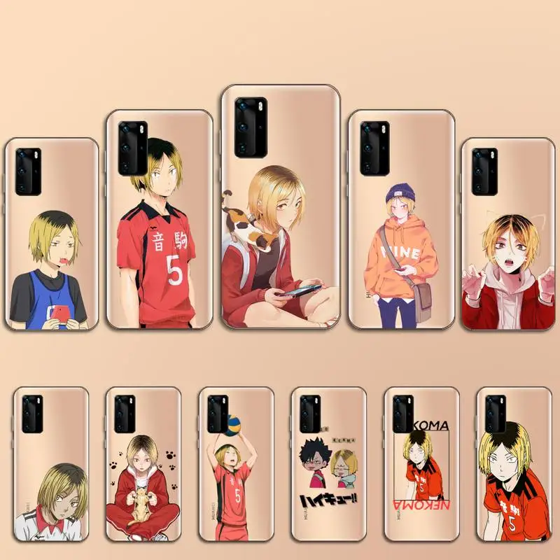 

Kenma Kozume of Haikyuu anime Phone Case Transparent for Huawei P 40 20 30 10 mate pro lite plus