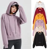 womens solid color hooded sweater lady inwrought pattern sweatshirts tops female casual oversized hoody outerwear dropshipping