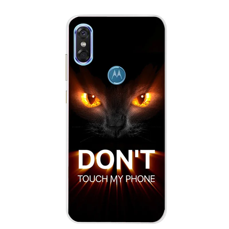 Чехол для Motorola One Power Animal Cat Milu Lotus Gold Eyes Game Over индивидуальность P30 Note Cover Shell|Бамперы|