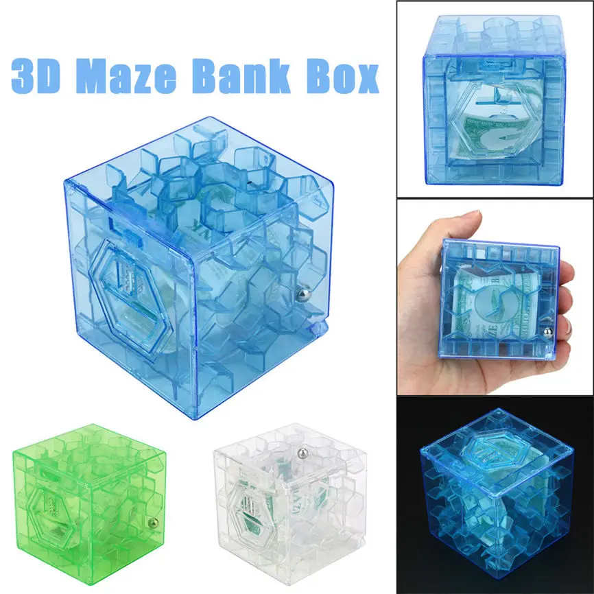 3D куб-головоломка модель кубика лабиринт для денег банк чехол