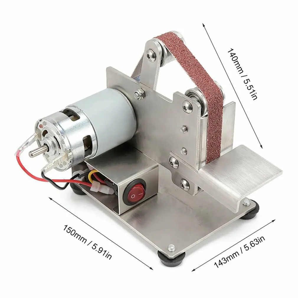 

Multifunctional Adjustable Grinder Mini Electric Belt Sander DIY Polishing Grinding Machine Cutter Edges Sharpener Belt Grinder