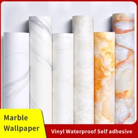 wokhome marble waterproof vinyl self adhesive wallpaper wall stickers film walls in roll cabinets kitchen wall papers home decor