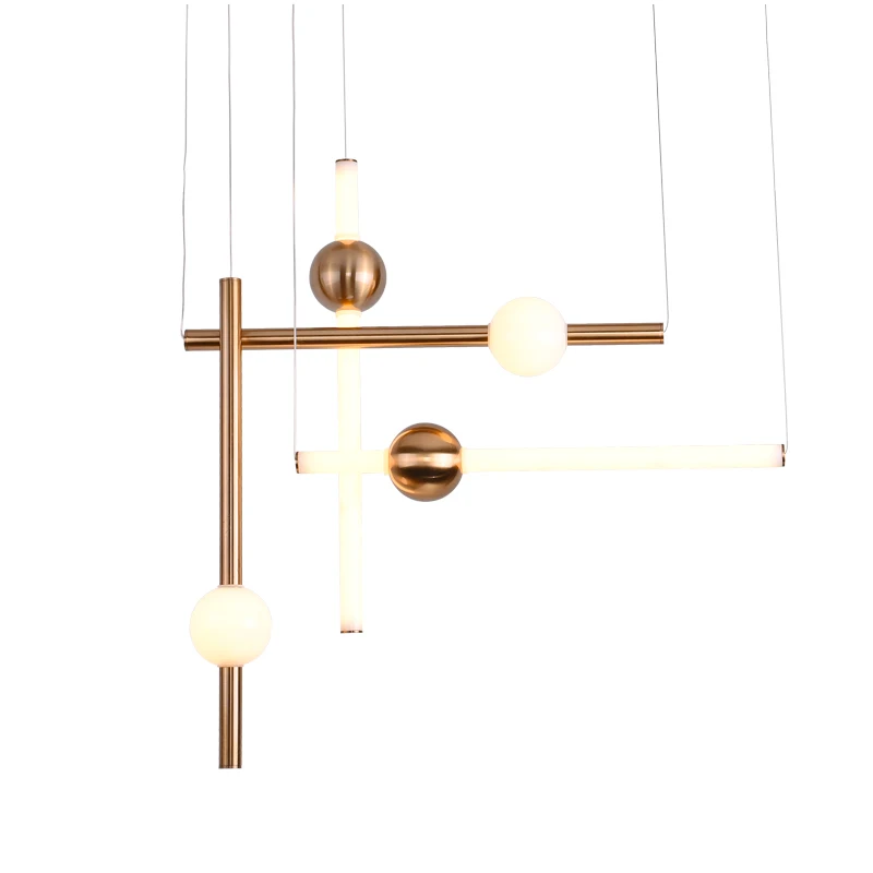

Nordic Metal Glass Orion Tube Led Chandelier Hot Ins Plate Rose Gold Pendant Lamp chandelier Dining Room Kitchen Light Fixture