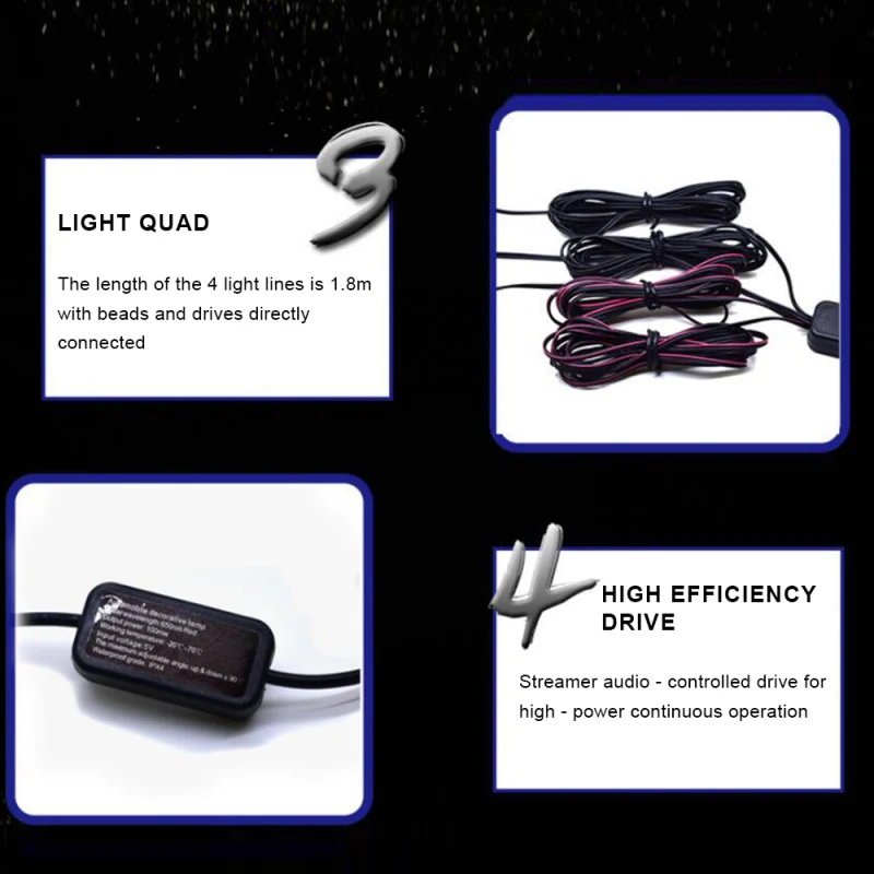 Автомобильная декоративная лампа USB светодиодный светильник музыкальная