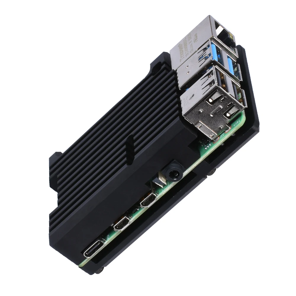 Корпус из алюминиевого сплава для Raspberry Pi 4B 2 вентилятора охлаждения радиатор 4 Model