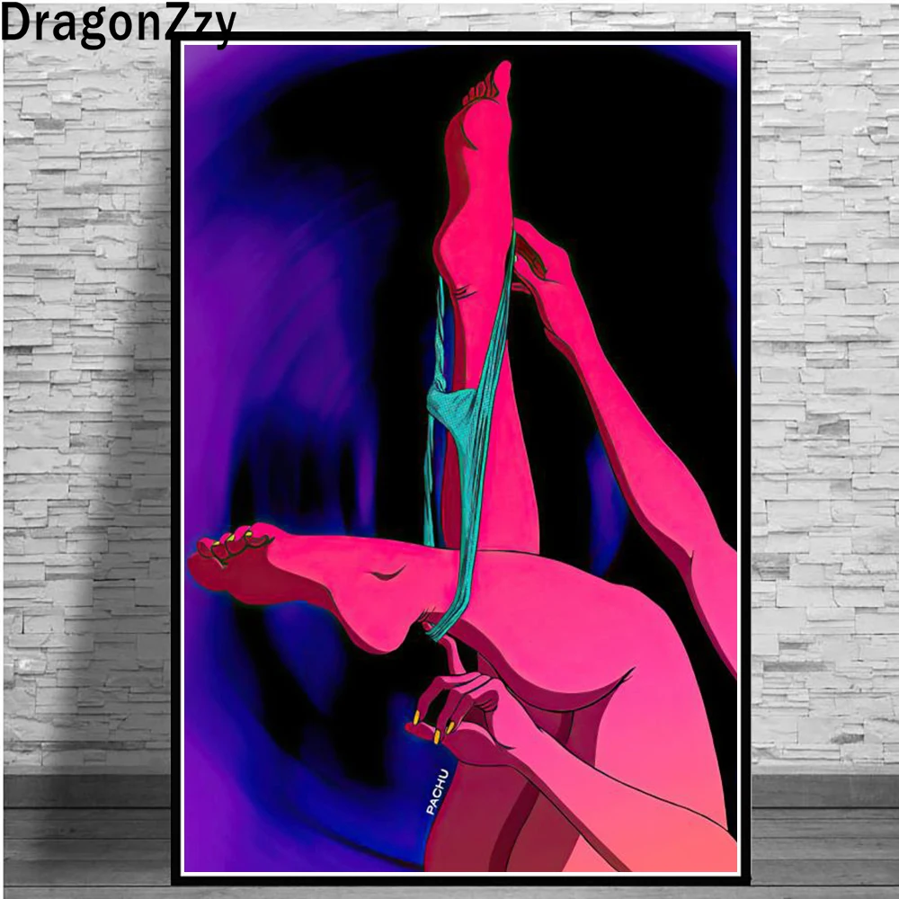 Сексуальная обнаженная женщина мужчины холст картина абстрактная любовь