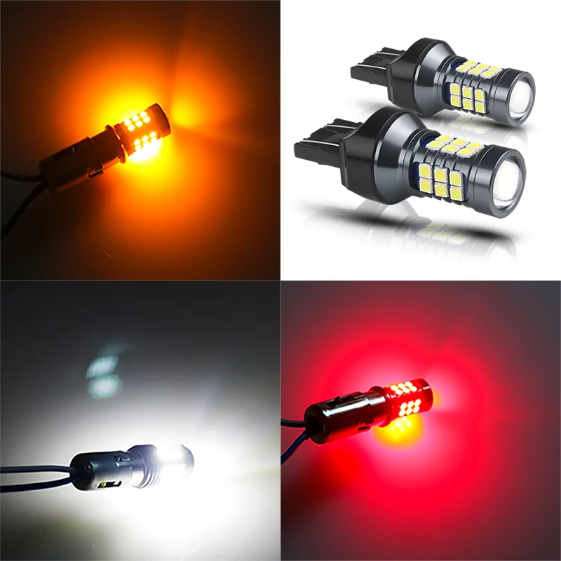 

NLpearl 2x Signal Lamp 7440 W21W Led Canbus Car Bulbs 12V 3030SMD T20 Led 7443 WY21W W21/5W Led Backup Lights Reversing Lights