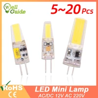 greeneye led g4 g9 lamp bulb 3w 6w 10w acdc 12v 220v 240v cob smd led g4 g9 dimmable lamp replace halogen spotlight chandelier