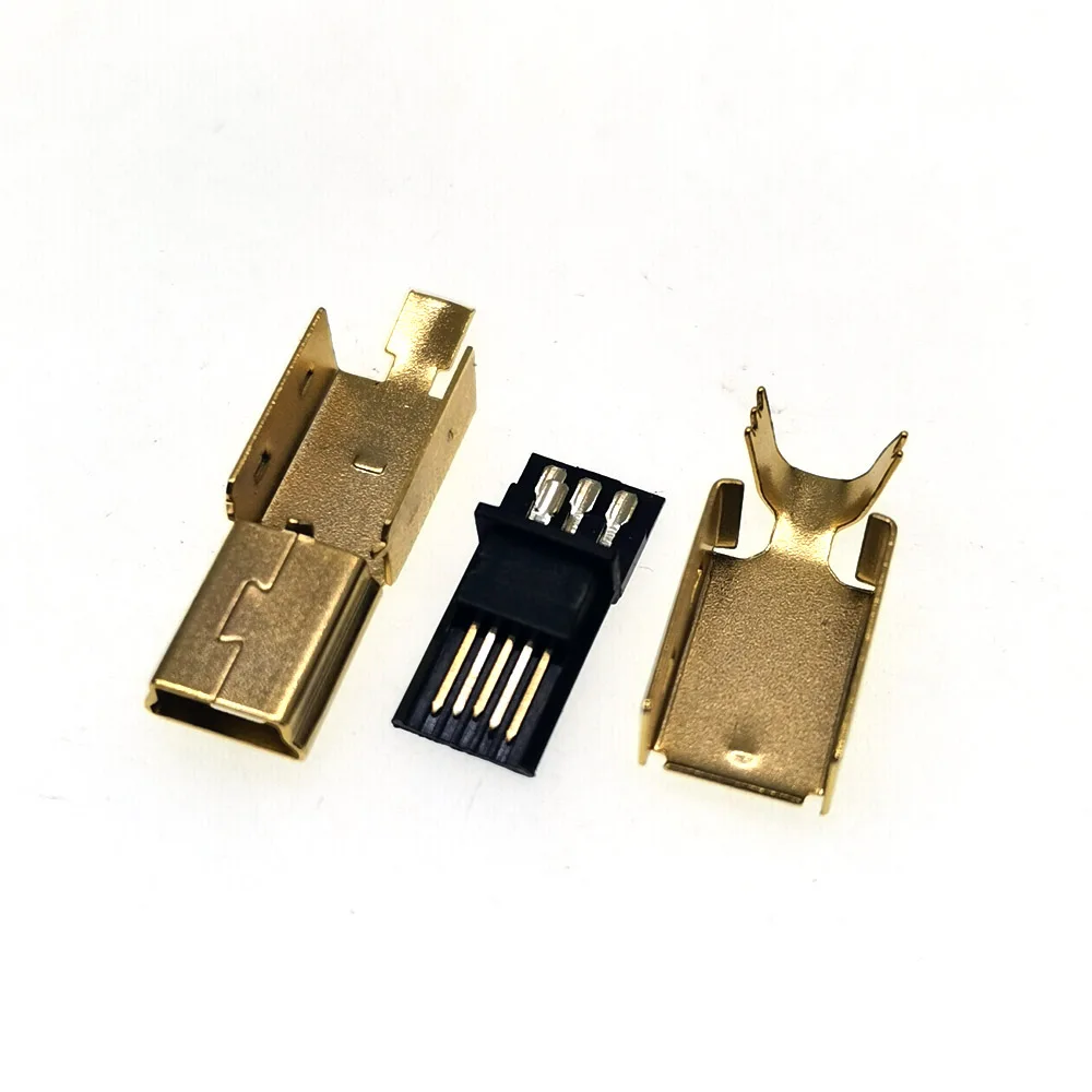25 Комплектов позолоченных 3 в 1 Мини USB разъем 5Pin 5P Штекерный разъем|male male usb|usb in