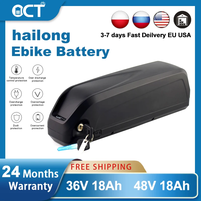 

48v battery pack Ebike Battery 48V 52V 36V Li-ion Battery hailong battery for Motor 1000W 750W 500W 350W