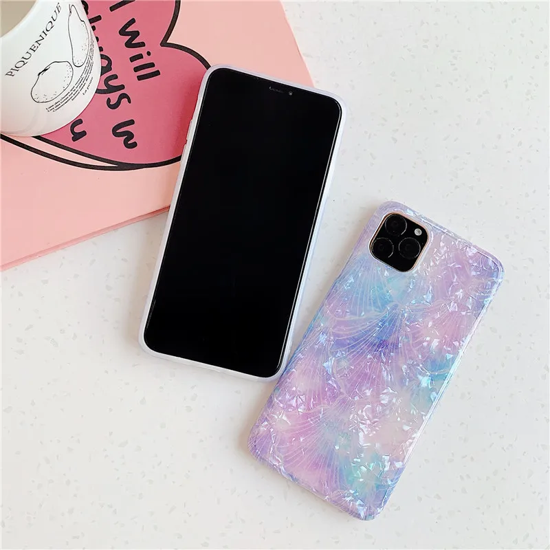 Фиолетовый морской чехол силиконовый для iPhone 11 2019 Pro Max Модный мягкий XR X XS 7 8 Plus 6 6s