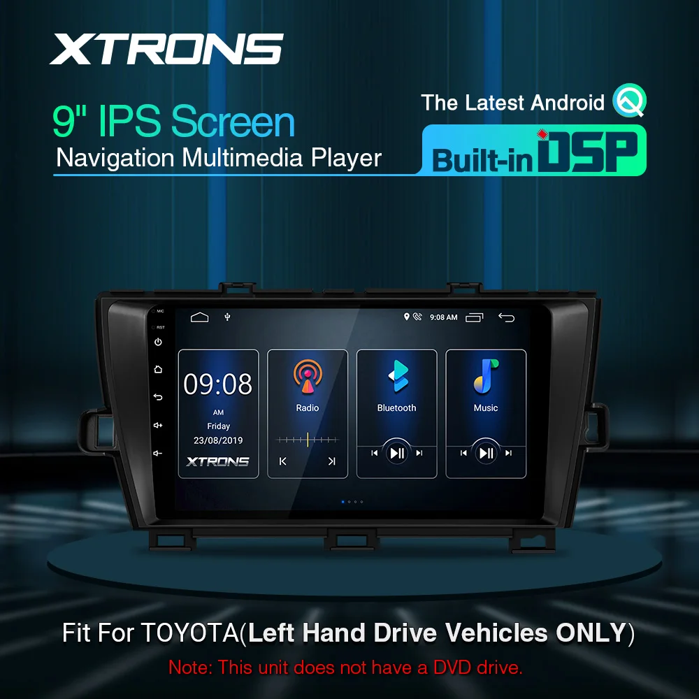 Автомобильный радиоплеер XTRONS 10 1 дюймов Android DSP для Toyota Prius левый руль 2009 2010 2011 2012 GPS