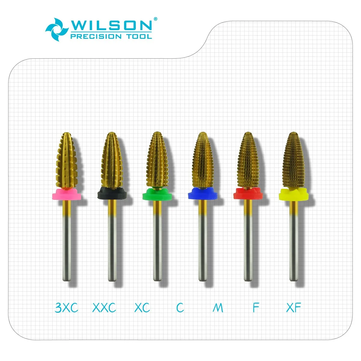 

Typhoon Bit(Fastest Remove Acrylics&Gels)-TiN coating Two directional(for All Hand use)-WILSON Carbide Nail Drill Bit