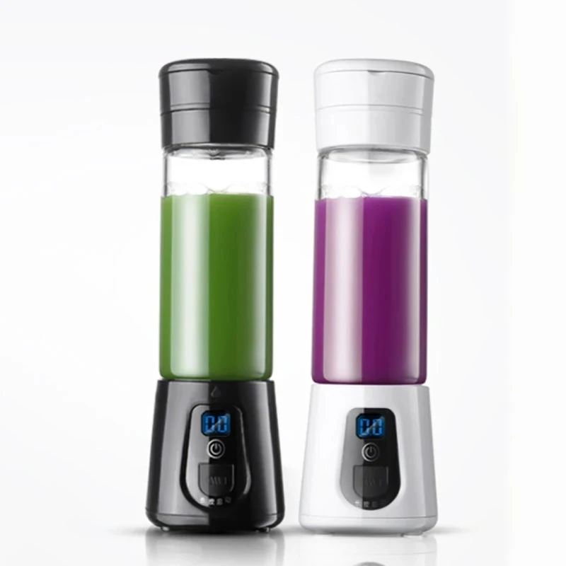 

420ml Electric Juicer Six-Knife Smoothie Blender Cup LCD Blender USB Portable Blenders Food Processor Kitchen Appliances