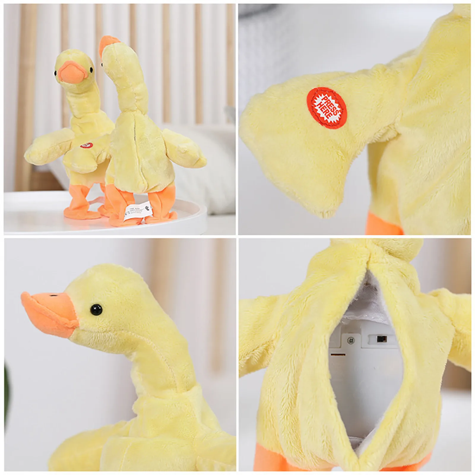 New Creative Electric The Talking Singing And Walking Ducks Funny Toy For Adults &amp Children Stress Relief Plush Toys#g30 | Игрушки и
