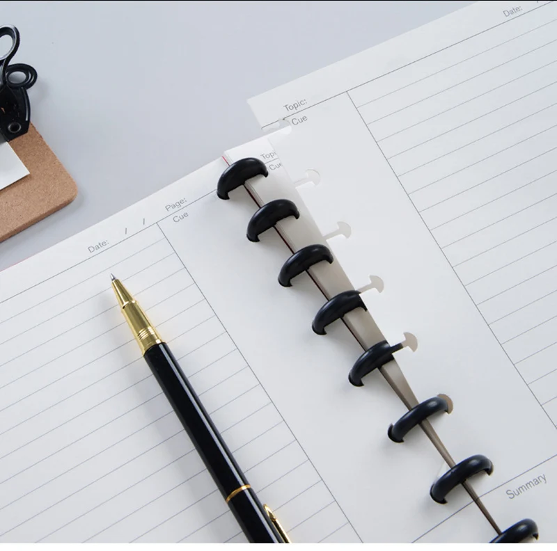 Простая креативная книга Cornell из мягкой кожи со съемными листами спиральный