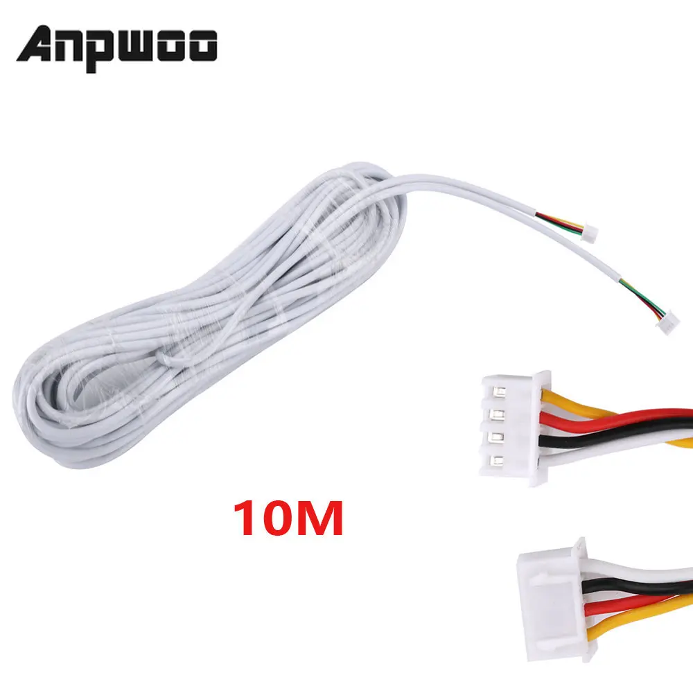 

APPWOO 10M 2.54*4P 4 wire cable for video intercom Color Video Door Phone doorbell wired Intercom cable