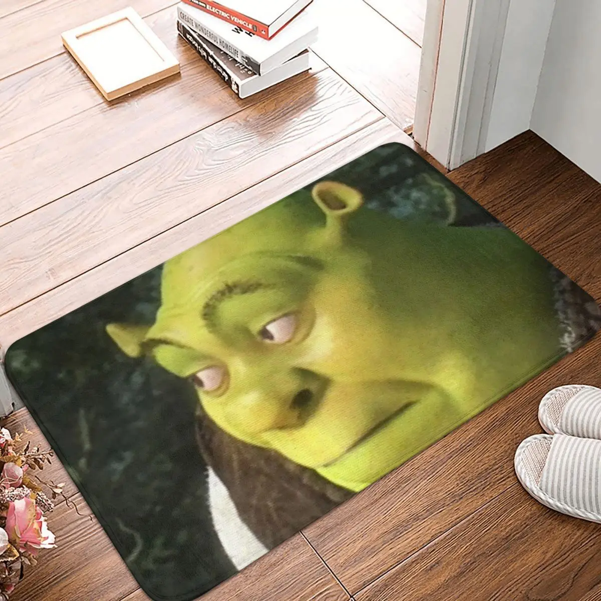 

Shrek Meme Doormat Carpet Mat Rug Polyester PVC Anti-slip Floor Decor Bath Bathroom Kitchen Balcony 40*60