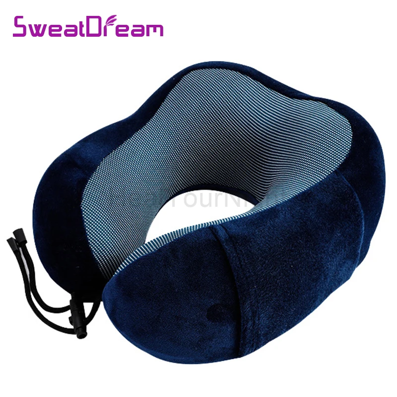 

1PC New U Shaped Travel Pillow Car Memory Foam Pillows Neck Pillow Support Headrest Cushion Soft Nursing Cushion Black Gray
