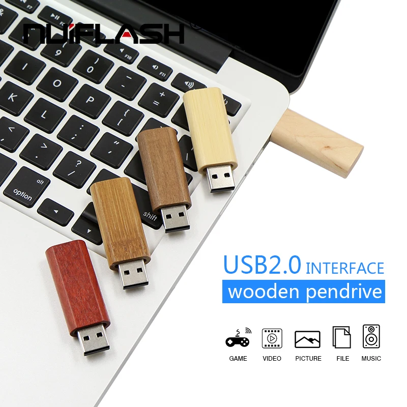 Водонепроницаемый usb флэш-накопитель 4 ГБ 8 ГБ 16 ГБ 32 ГБ 64 ГБ флеш usb 2,0 деревянная Флешка 16 Гб карта памяти, Флеш накопитель cle usb флеш-накопитель
