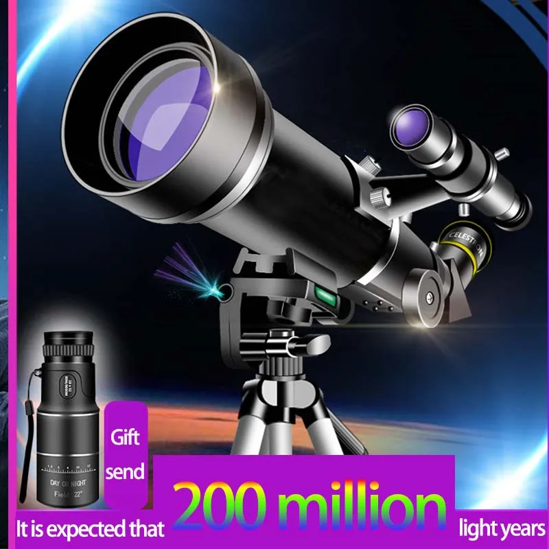100000 Метровый Телескоп Астрономический Профессиональный Космический Ночное Видение Мощные Бинокли Луна Солнце Планета Подарок для Детей Отдых на Природе.