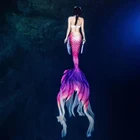 Женскиймужской костюм русалки, ФиолетовыйЧерный Костюм Русалки с хвостом, для фотосъемки