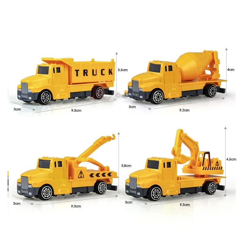 Игрушечный инженерный грузовик 1:60 из сплава кран экскаватор миксер мини-модель