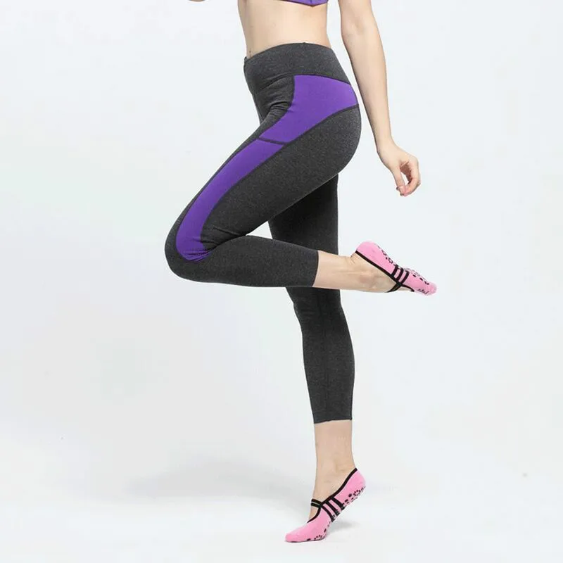 Женские нескользящие бандажные хлопковые спортивные носки для йоги женские