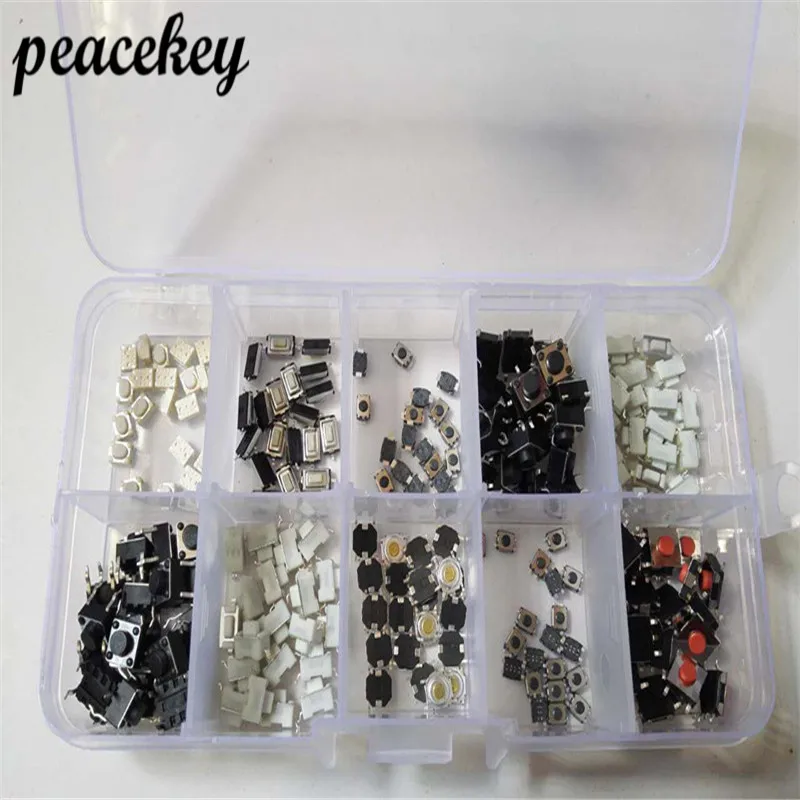 Кнопочный переключатель Peacekey 10 типов Тактильный кнопочный автомобильные