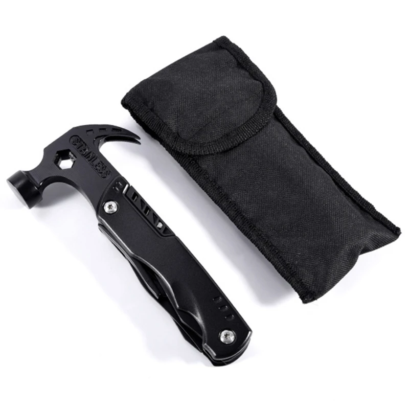 

Multifunctional Hammer Pliers Screwdriver Folding Knife EDC Multitool Outdoor Survival Camping Glass Window Breaker