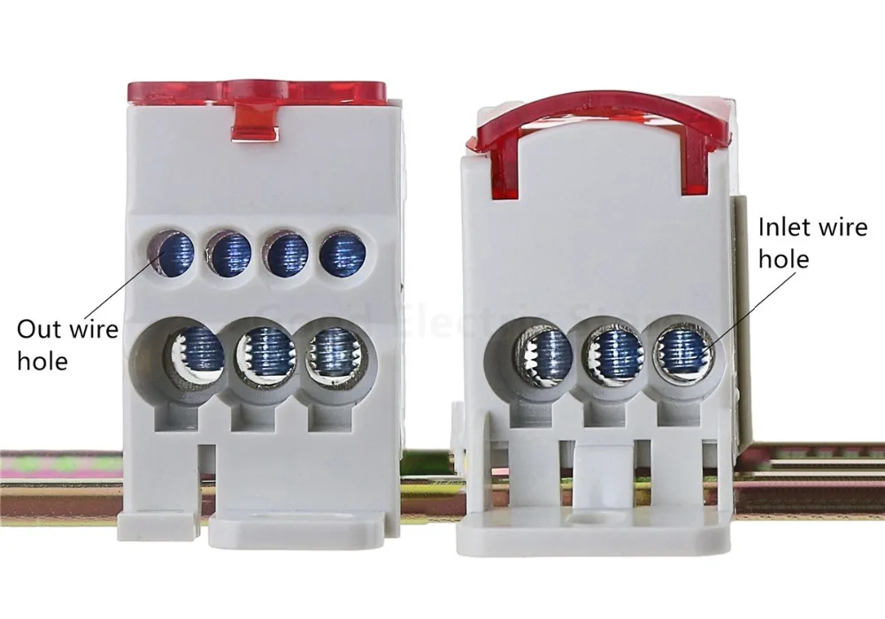 1 шт. UKK80A UKK125A UKK160A UKK250A UKK400A UKK500A Соединительный клеммный блок 1 во многих из din-рейку распределительная коробка ukk-80a
