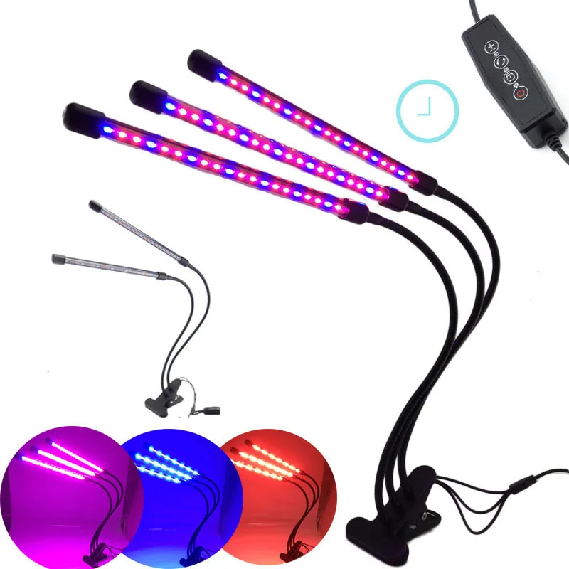 

3-HEAD Indooor Phyto USB LED Plant Grow growing Lights house Flower Lamp Adjustable Controller lighting for greenhouse