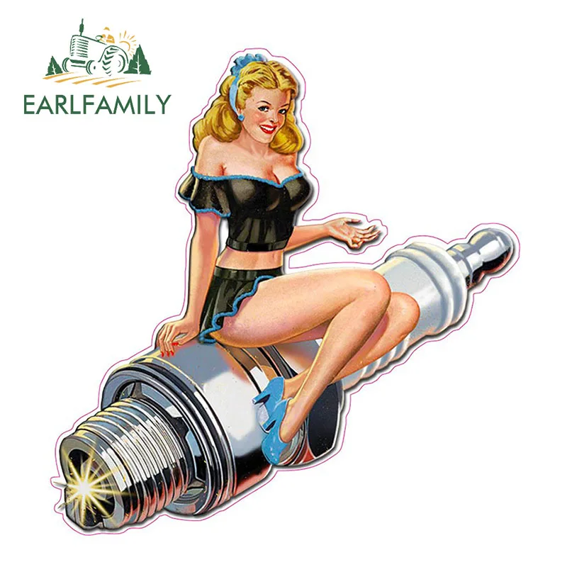 EARLFAMILY 13 см x Свеча зажигания переводная картинка сексуальный мультяшный
