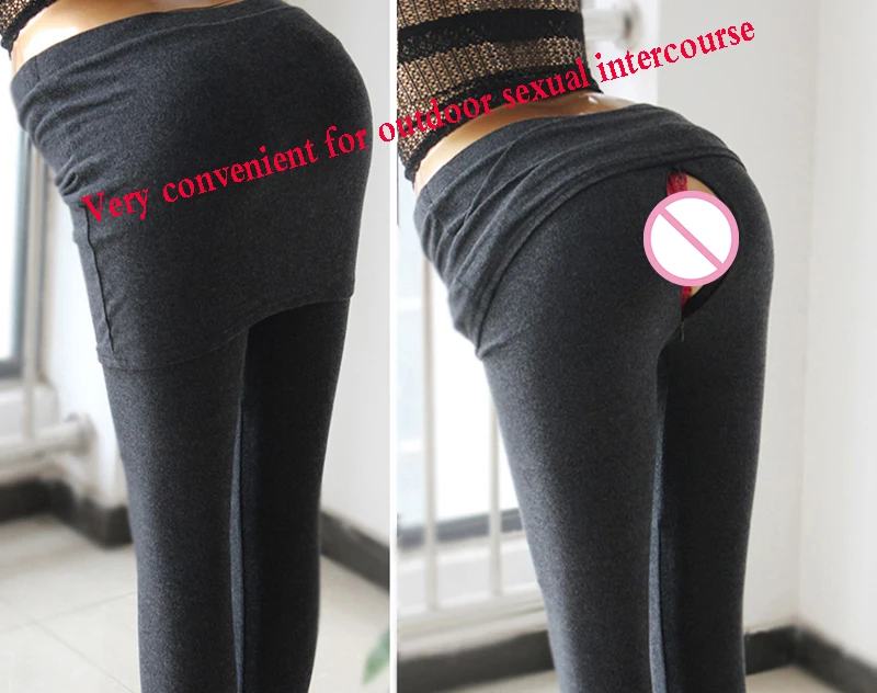 Уличные сексуальные брюки на осень и зиму толстые теплые флисовые с открытой