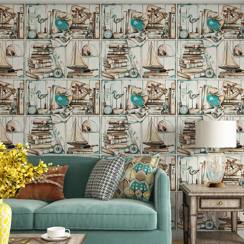 Настенная бумага для путешествий с британским морем настенная 3D Фреска лодка на