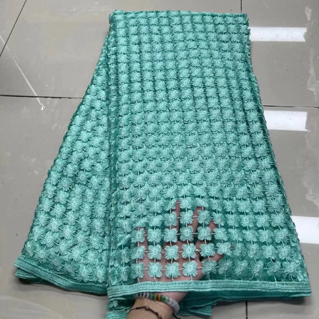 

Nigerian African Cord Lace Fabric 2021 High Quality Lace Water Soluble Guipure Cord Lace Fabric For Wedding Party 5Yards
