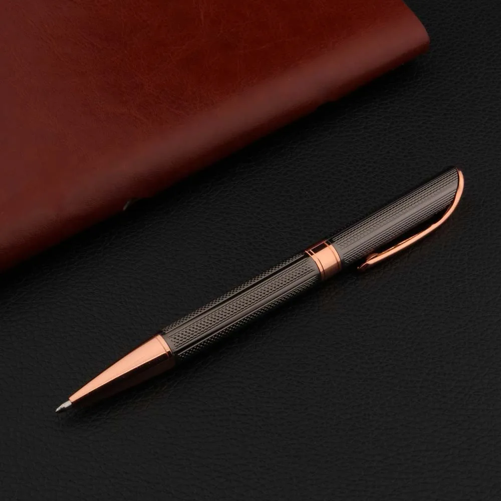 Высокое качество металлическая шариковая ручка пистолет серый рисунок розовый