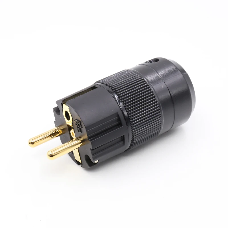 Позолоченный штекер европейского стандарта 24k аудиоразъем питания schuko Hi Fi